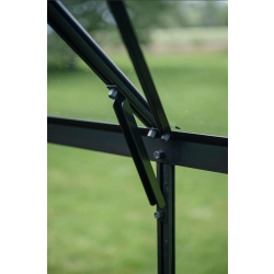 HALLS szklarnia ogrodowa ICON 6 (4,9 m2; 1,93 x 2,55 m) czarna, szkło hartowane + baza